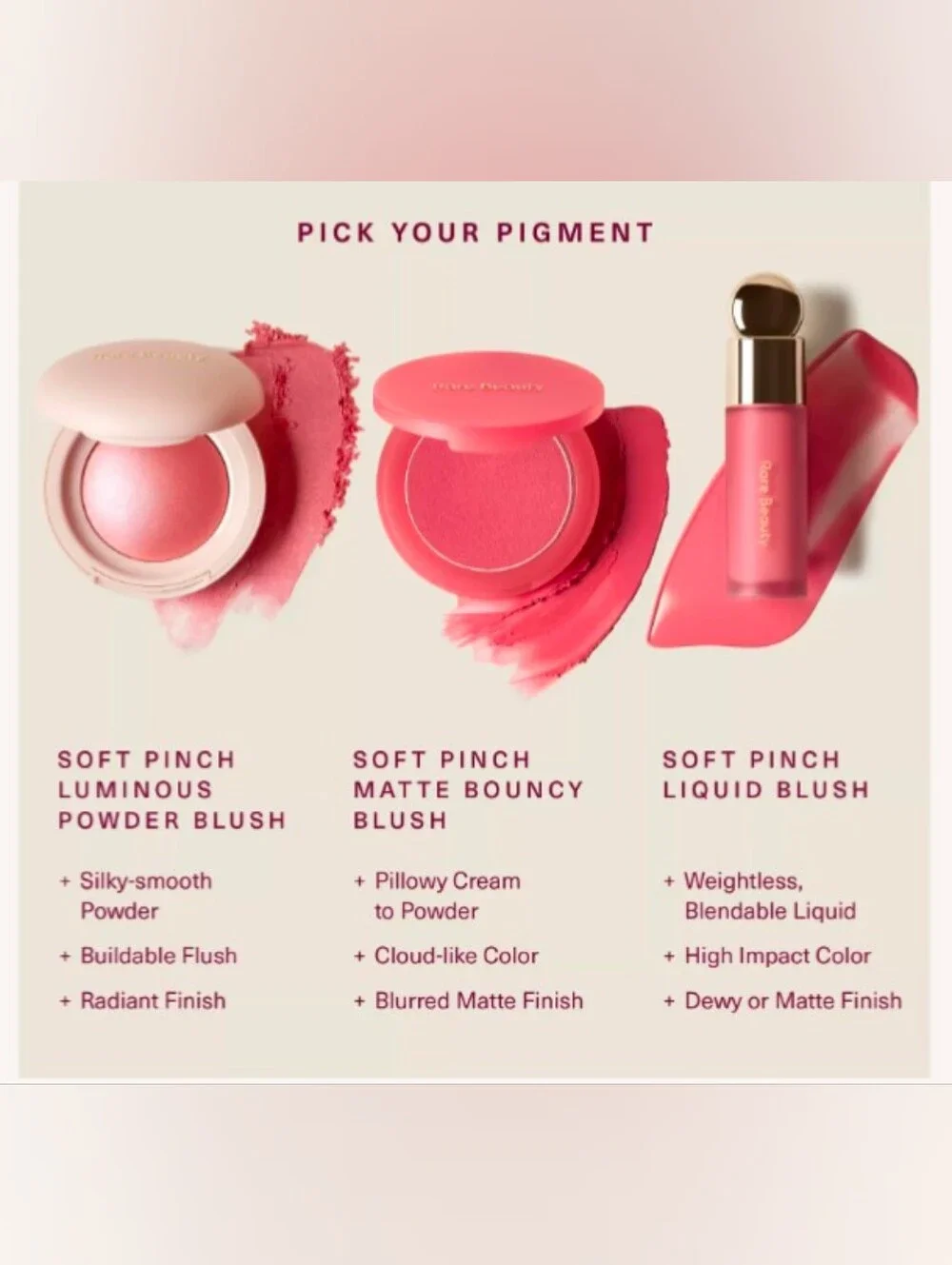 Rare Beauty Soft Pinch Matte Bouncy Blush-Color: Soulful-New In Box